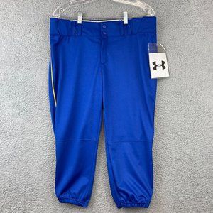 New Under Armour Women’s Authentic Blue Softball Baseball Pants size 14